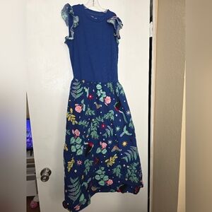 Floral Blue Womens Dress